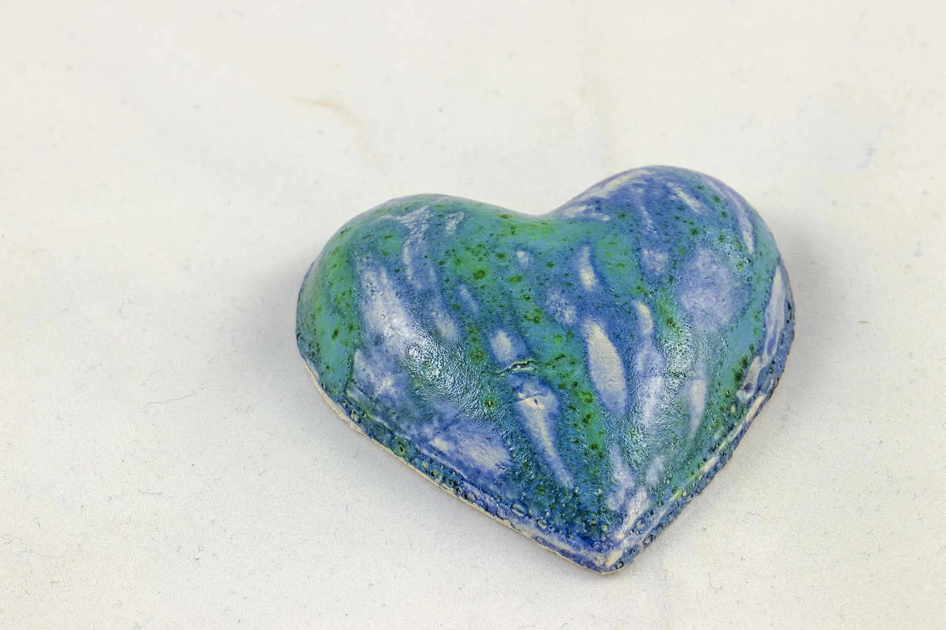 Petra Zobl Keramik - Herz sommerblau melone