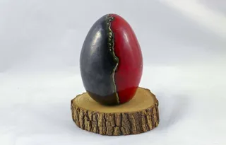 Petra Zobl Keramik - Ei feuerrot metallic 2
