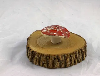 Petra Zobl Keramik - Pilz rot Glücksbringer