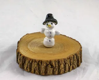 Petra Zobl Keramik - Schneemann mit Hut (2)